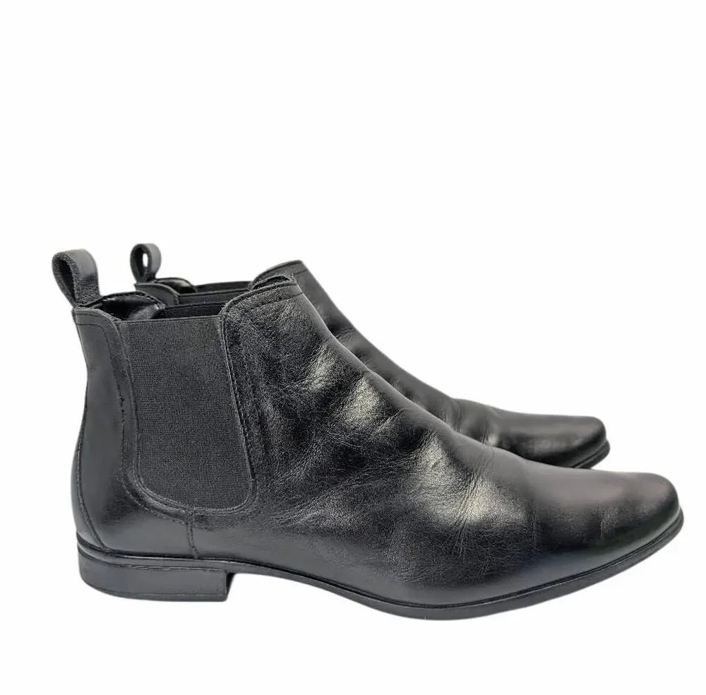 Aldo Boundain Black leather Chelsea slim ankle boot mens 9